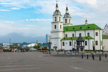 Cathedral of holy spirit in Minsk - Church Of Belarus And Symbol Of Capital. Famous Landmark