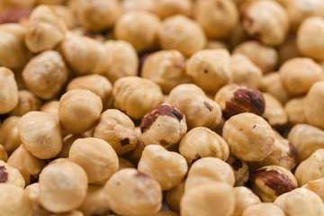 roasted hazelnuts background