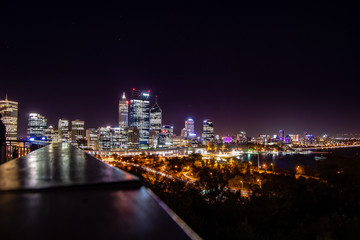 Fototapeta na wymiar Perth Nightscape of the city
