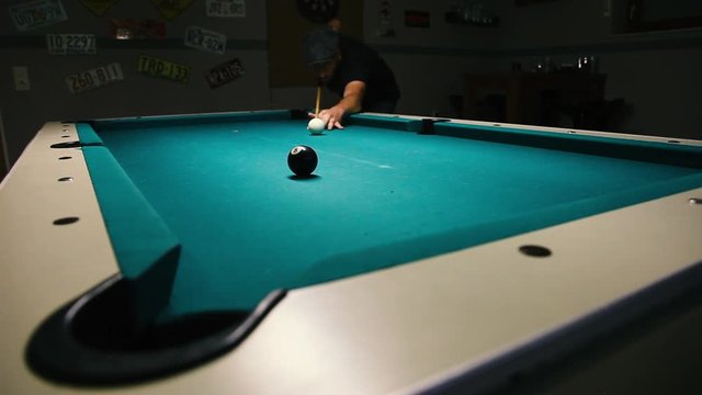 A poolbilliard in a pub. Mishit