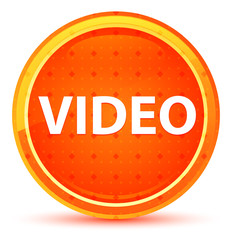 Video Natural Orange Round Button