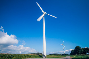 Fototapeta premium Wind turbine dutch landscape