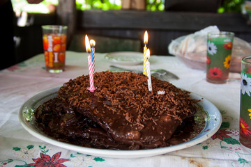 cake with candles