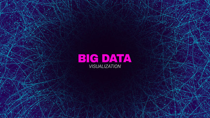 Futuristic Portal Design with Big Data Stream.