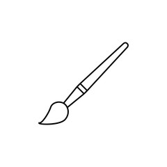 Paint brush line icon, outline vector sign, linear style pictogram isolated on white. Symbol, logo illustration.