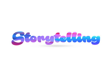 storytelling pink blue color word text logo icon