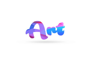 art pink blue color word text logo icon