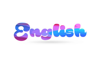 english pink blue color word text logo icon