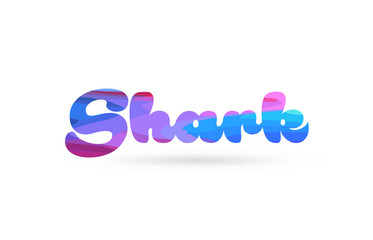 shark pink blue color word text logo icon