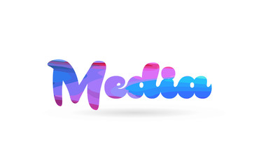 media pink blue color word text logo icon