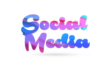 social media pink blue color word text logo icon