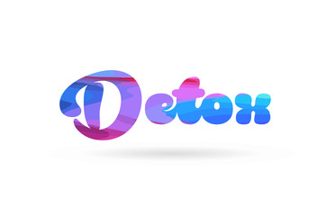 detox pink blue color word text logo icon