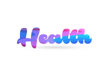 health pink blue color word text logo icon