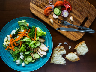 Salad with chicken