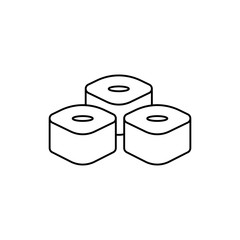 Sushi icon vector isolated on white background, Sushi transparent sign , line or linear sign, element design in outline style