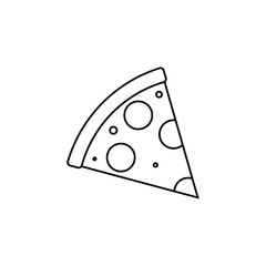 pizza line icon, fast food outline vector logo illustration, linear pictogram isolated on white