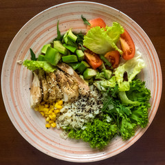 Salad with chicken