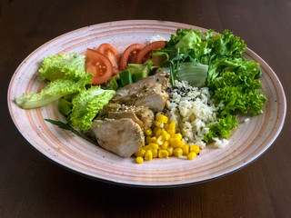 Salad with chicken