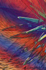 Hallucinogen fluorescent background from plants of surreal colors . Abstract illusion on drink and drug theme. Psychedelic tropical effect of cannabis or alcohol. Lsd effect. Hemp dope.