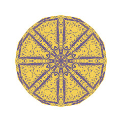 Colorful mandala isolated on white background