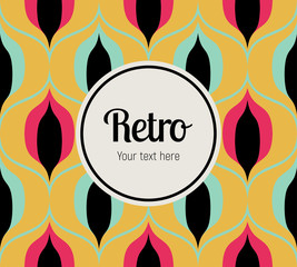 Flower framing on vintage seamless pattern