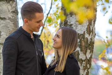 Fototapeta premium Funny couple laughing with a white perfect smile
