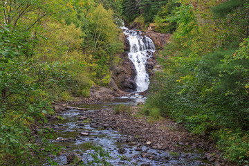 Fototapeta premium Waterfall on the Petite Rivière Bostonnais near La Tuque in Quebec, Canada