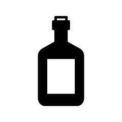 Alcohol bottle icon simple flat style vector illustration