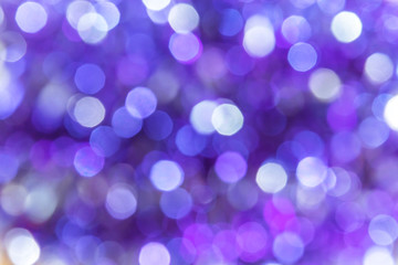 Fototapeta premium Abstract festive background with bokeh purple violet and blue colors