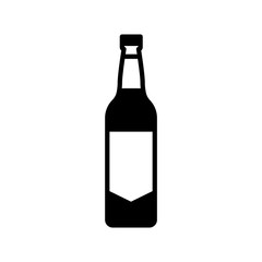 Alcohol bottle icon simple flat style vector illustration