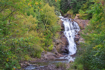 Waterfall on the Petite Rivière Bostonnais near La Tuque in Quebec, Canada