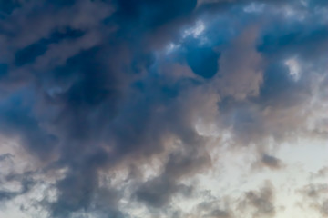 Background of sky with thunderclouds