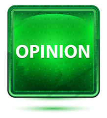 Opinion Neon Light Green Square Button