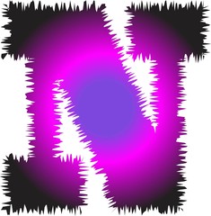 monochromatic purple uppercase letter N with a fuzzy outline