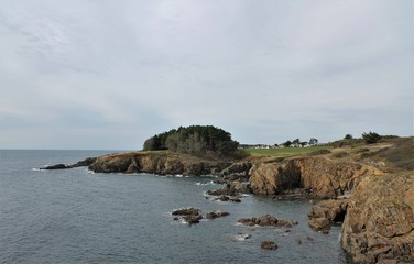 Fototapeta na wymiar Doelan landscape, Brittany, France