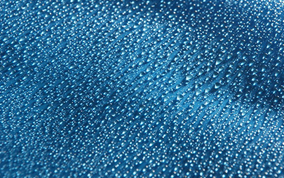 water drops abstract blue background