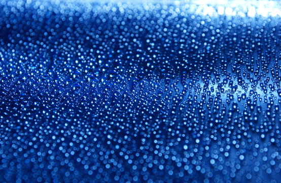 water drops abstract blue background