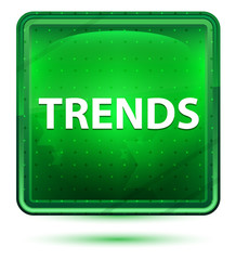 Trends Neon Light Green Square Button
