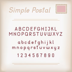 Simple postal alphabet