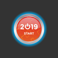 new year 2019 logo icon design template vector