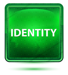 Identity Neon Light Green Square Button