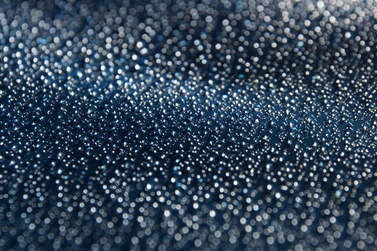 water drops abstract festive grey steel background