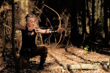 Archer dressed cosplayer 