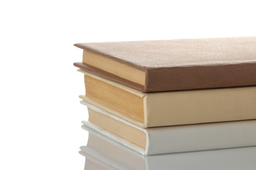 Stack of books on a white isolated background. Old books. Education. school. study