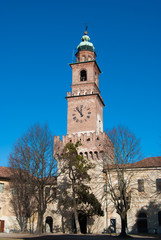 Fototapeta premium Bell tower of fortress of Vigevano