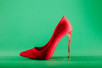 Beautiful women's slipper. Of red color