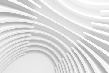 Naklejka premium White Architecture Circular Background. Modern Building Design