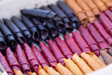 Sweet fruit paste close-up