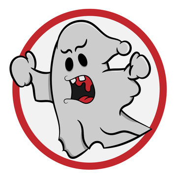 Crazy Halloween ghost