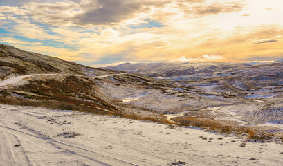 First snow in the Mountains, Oppdal, Norway